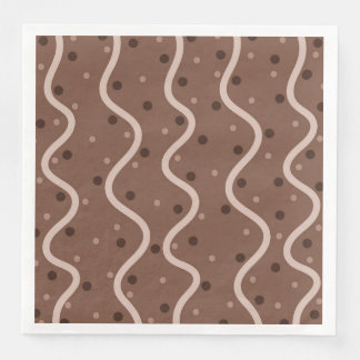 Dark Chocolate Drizzle and Sprinkles Pattern Serviette