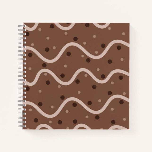 Dark Chocolate Drizzle & Sprinkles Pattern Journal Notizbuch (Vorderseite)