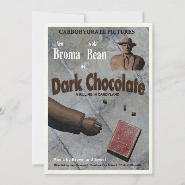 Dark Chocolate Movie Einladung (Vorderseite)
