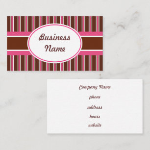 Dark Chocolate Stripes Business Card Visitenkarte