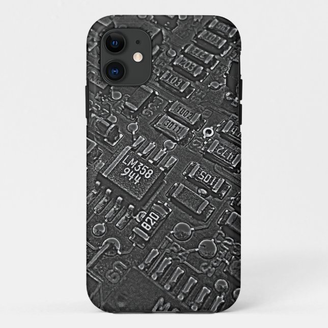 Dark Circuitry iPhone Case (Rückseite)