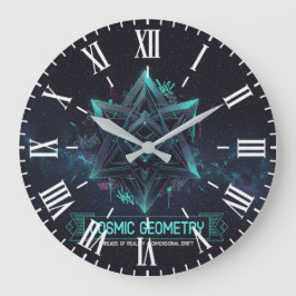 Dark Cosmic Geometry Galactic Space Roman Wall Clo Große Wanduhr