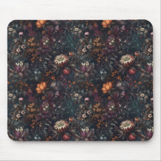 Dark Cottagecore Boho Wildblume Garden Mousepad