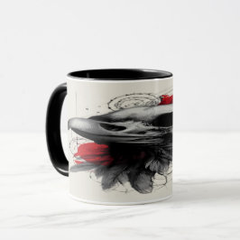 Dark Crow Skull Gothic Grunge Art Mug Tasse