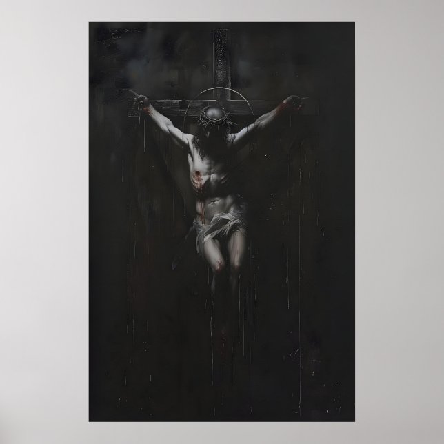 Dark Crucifixion Art Print Gothic Religious  Poster (Vorne)