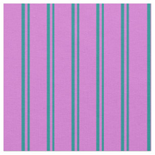 Dark Cyan & Orchid Colored Stripes Muster Stoff