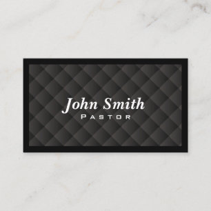 Dark Diamond Quilt Pastor Business Card Visitenkarte