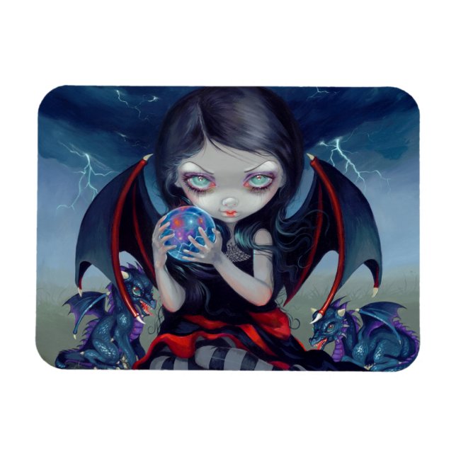 "Dark Dragonling" Flex Magnet (Horizontal)