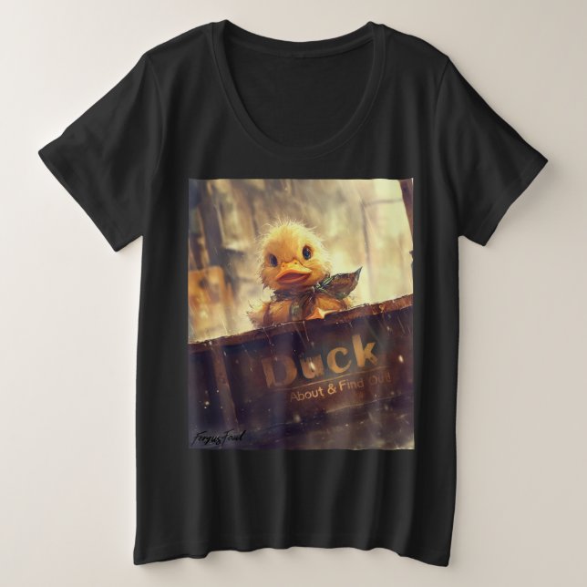 Dark Duck About & Find Out Plus Shirt (Design vorne)