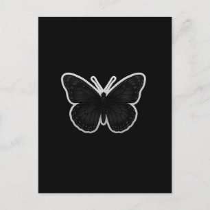 Dark Elegance Butterfly Einladungspostkarte