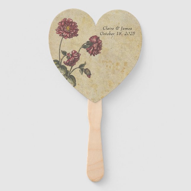 Dark Elegance Wedding Fans Fächer (Vorderseite)