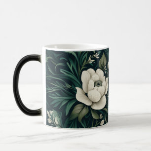 Dark Emerald Green Floral Verwandlungstasse