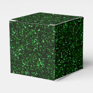 Dark Emerald Green Glitzer Geschenkschachtel