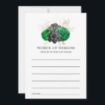 Dark Emerald und Gold Floral Brautparty Hinweiskarte<br><div class="desc">Elegantes Grün,  Schwarz und Imitat Goldfolie Blumen Hochzeitseinladung mit luxuriösem Gitterschmetterling Reverse individuell auf Ihre Event-Besonderheiten.</div>
