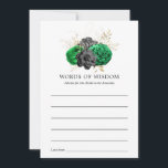 Dark Emerald und Gold Floral Brautparty Hinweiskarte<br><div class="desc">Elegantes Grün,  Schwarz und Imitat Goldfolie Blumen Hochzeitseinladung mit luxuriösem Gitterschmetterling Reverse individuell auf Ihre Event-Besonderheiten.</div>