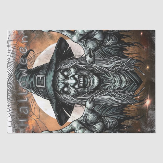 Dark Evil Hexe Seidenpapier (Vorderseite)