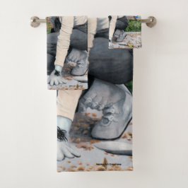 Dark Fairy Garden Gardener Fantasy Art Bath Handtü Badhandtuch Set