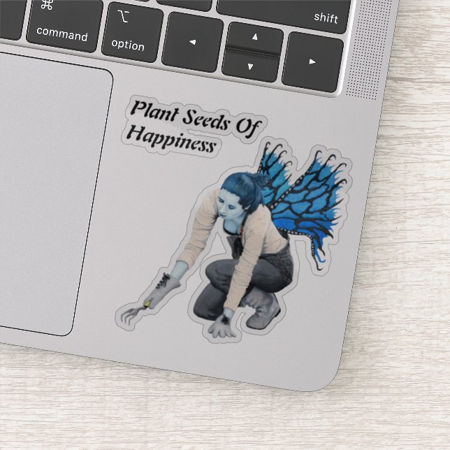 Dark Fairy Garden Gardener Fantasy Art Sticker (Detail)