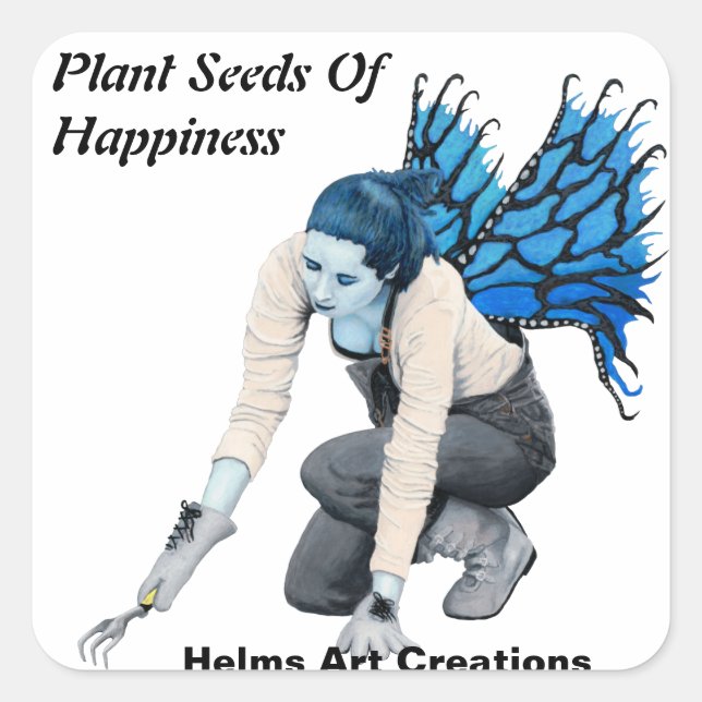 Dark Fairy Garden Gardener Fantasy Art Stickers (Vorderseite)