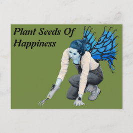 Dark Fairy Garden Gardener Fantasy Kunst, Dichtung Postkarte