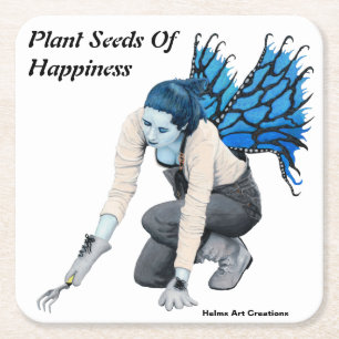 Dark Fairy Gardener Fantasy Art Paper Untersetzer