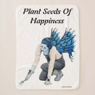 Dark Fairy Gardener Fantasy Art Sherpa Blanket Sherpadecke