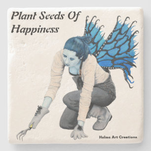 Dark Fairy Gardener Fantasy Art Stone Untersetzer