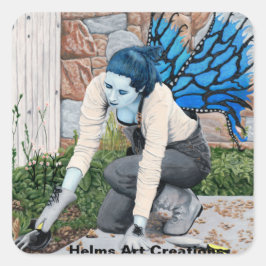 Dark Fairy Gardener Garening Fantasy Art Stickers
