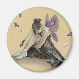 Dark Fairy Lila Wings Magnet