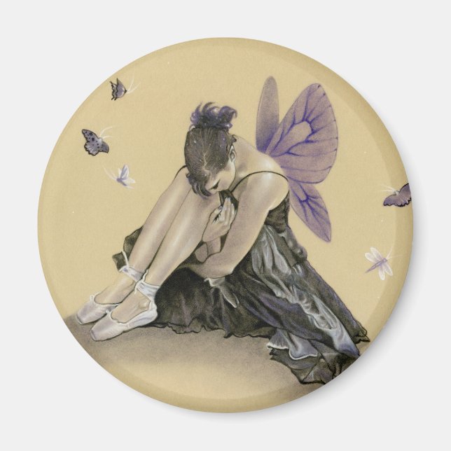 Dark Fairy Lila Wings Magnet (Vorne)