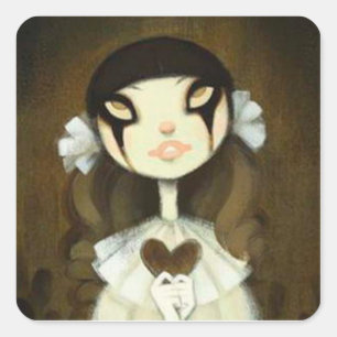 Dark Fairy Tale Character 1 Quadratischer Aufkleber