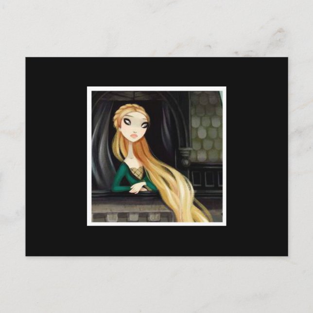 Dark Fairy Tale Character 2 - Rapunzel Postkarte (Vorderseite)