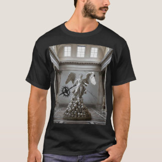 Dark Fallen Angel Statue \Gothic Cathedral T-Shir T-Shirt