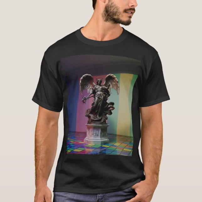 Dark Fallen Angel Statue\Gothic Cathedral T-Shir T-Shirt (Vorderseite)
