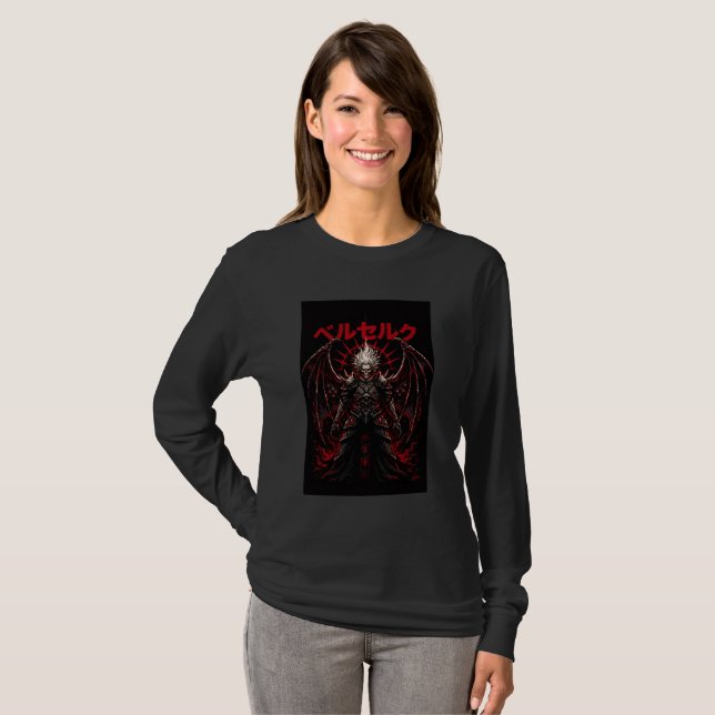 Dark Fantasy Anime Langarmshirt T-Shirt (Vorne ganz)