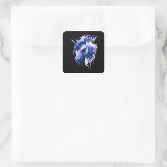 Dark Fantasy Galaxy Einhorn Aufkleber (Tasche)