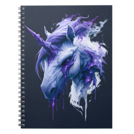Dark Fantasy Galaxy Einhorn Notizbuch Notizblock