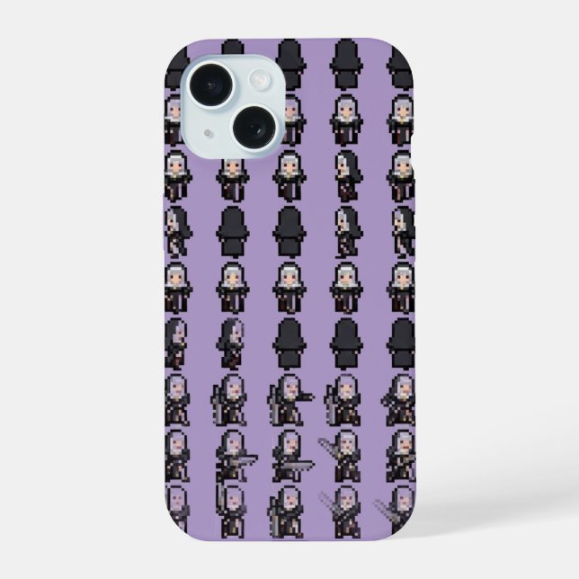 Dark Fantasy Girl / Knight Girl iPhone 15 Hülle (Rückseite)