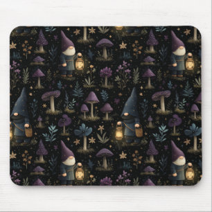 Dark Fantasy Gnome und Mushroom Pattern Mousepad