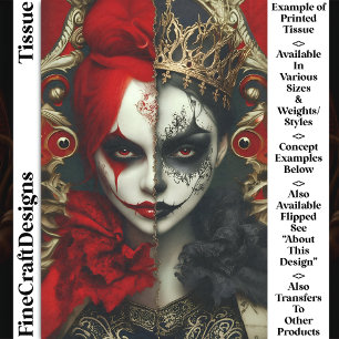 Dark Fantasy Gothic Queen Art DA4R Dekoupage Seidenpapier