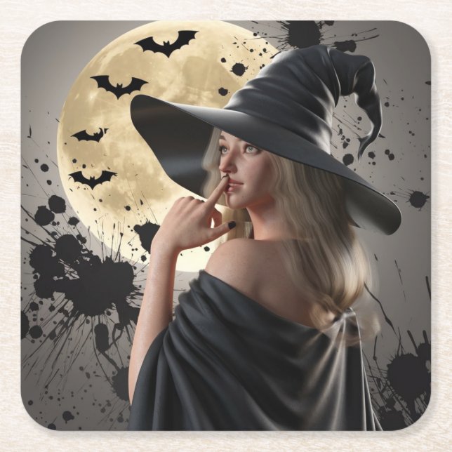 Dark Fantasy Hexe Untersetzer (Vorderseite)