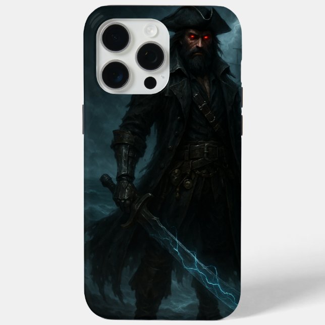 Dark Fantasy Piraten iPhone 15 Pro Max Hülle (Rückseite)