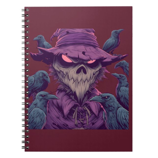 Dark Fantasy Raben-Notizbuch Notizblock (Vorderseite)