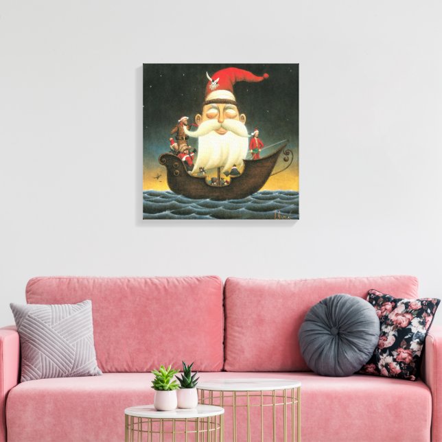 Dark Fantasy Santa Pirate Leinwand Art (Insitu (Wohnzimmer))