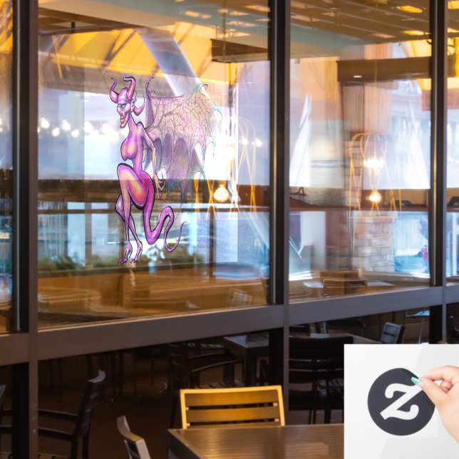 Dark Fee Window Cloning Fensteraufkleber (Restaurantfenster)
