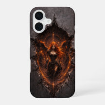 Dark Fire Angel iPhone 16 Case  Gothic Fantasy Art