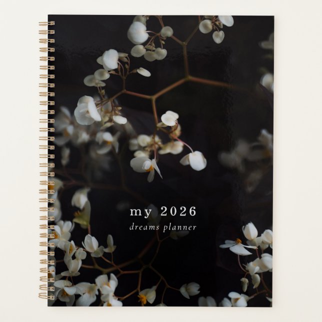 Dark floral aesthetic  planer (Vorderseite)