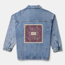 Dark Floral Boho Custom Denim Jacket Jeansjacke