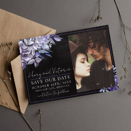 Dark Floral Gothic Black Lila Halloween Hochzeit Save The Date