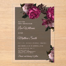 Dark Floral Transparent Wedding